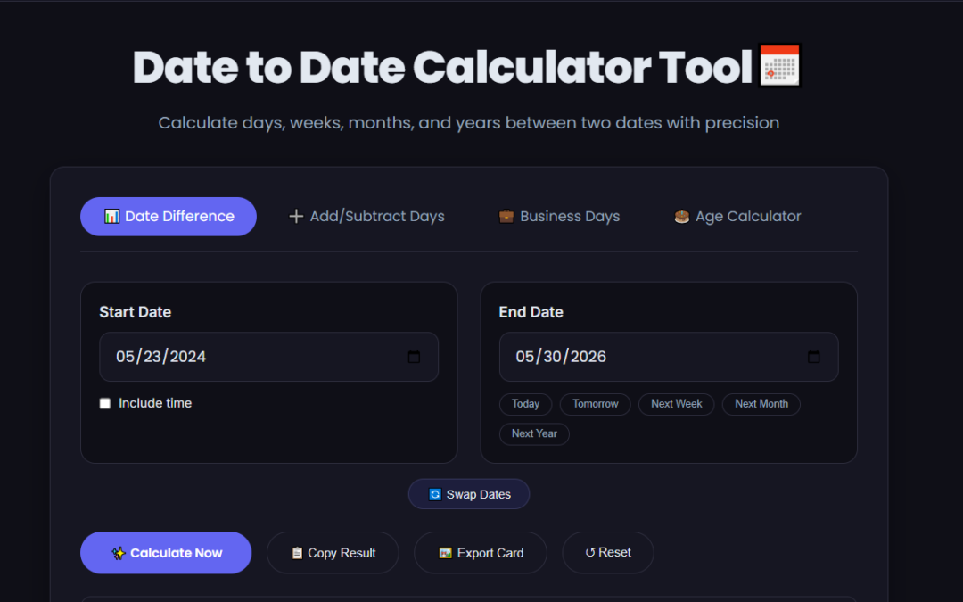 The Ultimate Day Counter From Date to Date: Exact Days & Business Days