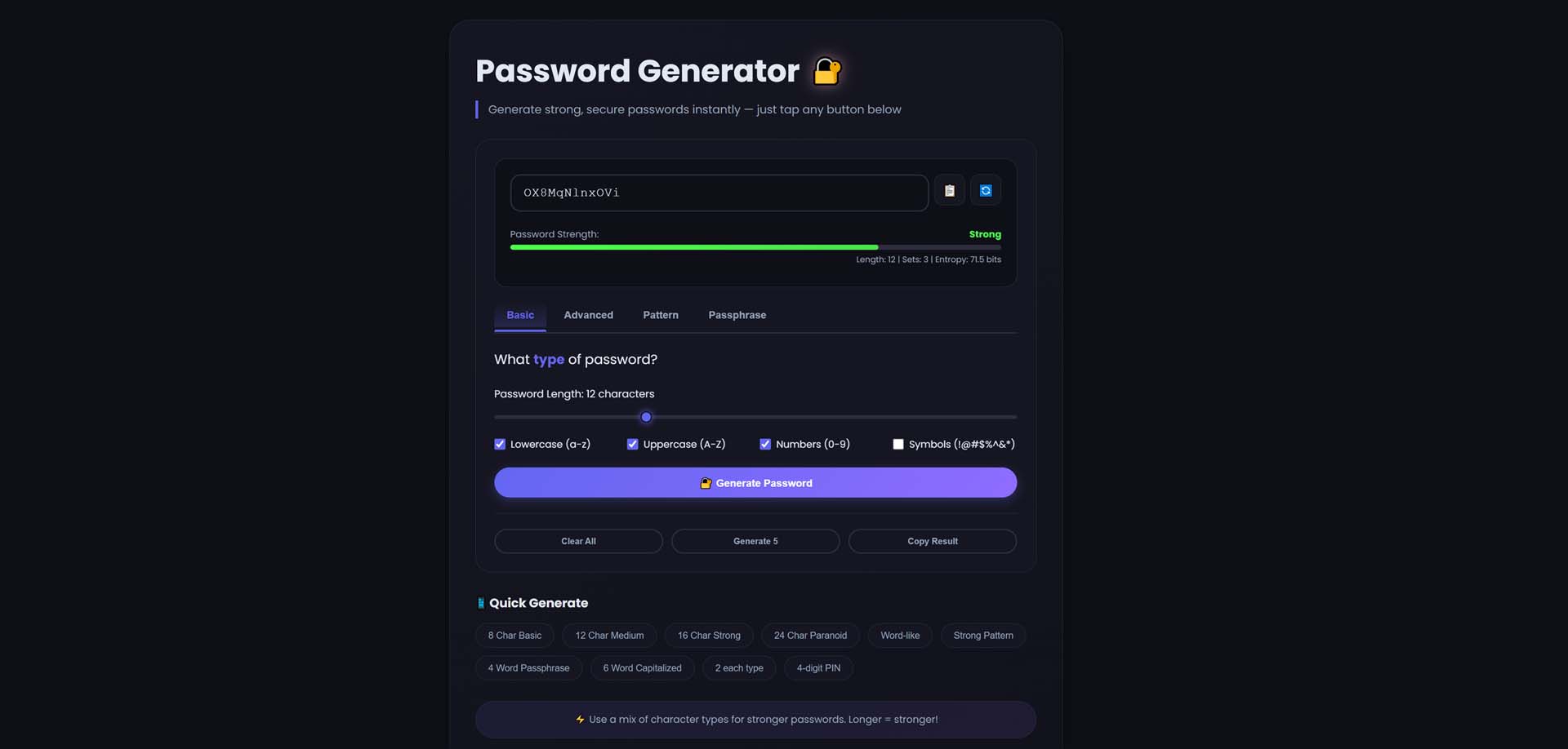 random password generator
