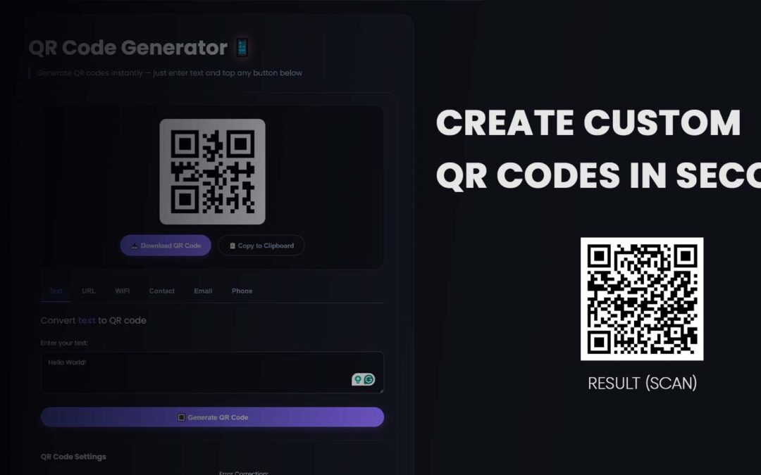Free QR Code Generator: Create Custom QR Codes Instantly (2026)