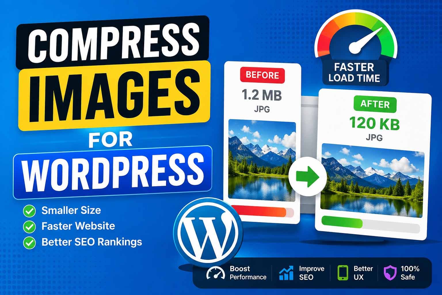 Learn how to compress images for WordPress without losing quality. Step-by-step guide, best formats, plugin tips, and a free online tool to speed up your site