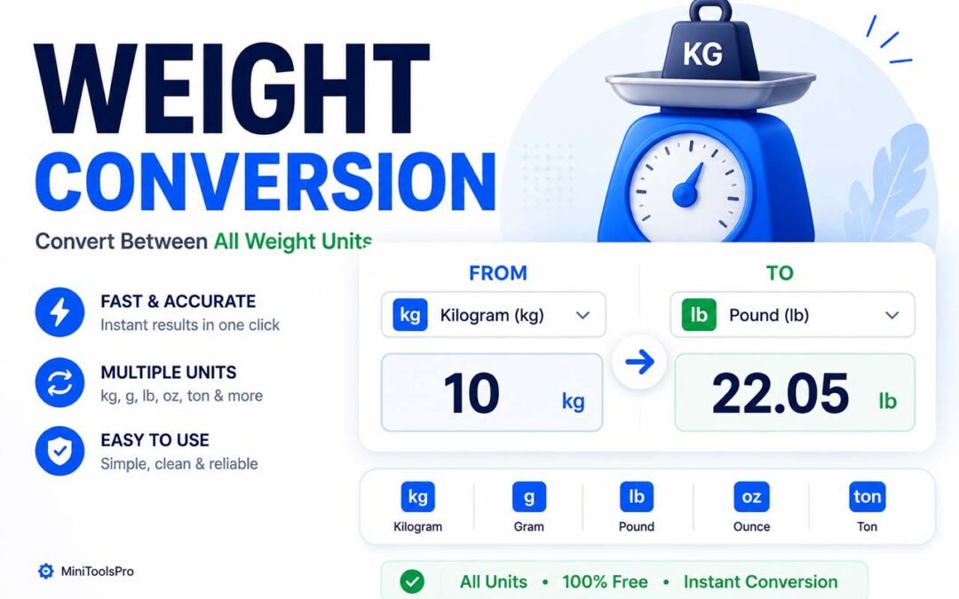 Weight Converter: Free Online Tool to Convert kg to lbs, Stone & Pounds