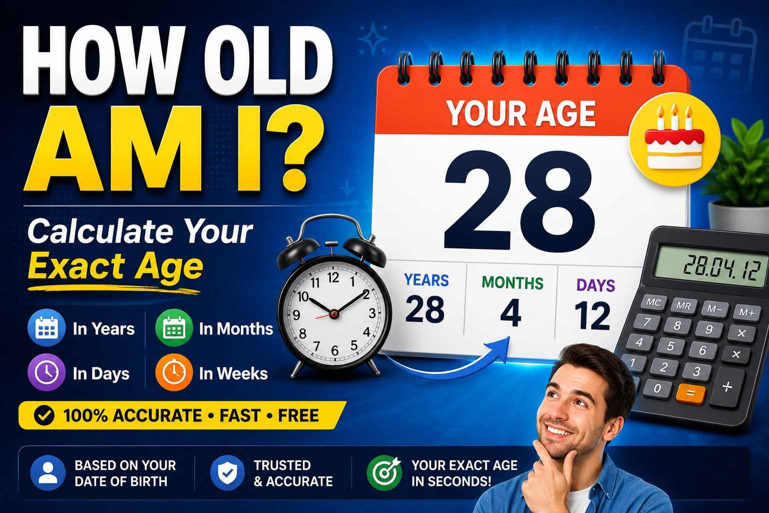 How Old Am I? Calculate Your Exact Age in Years, Months, and Days