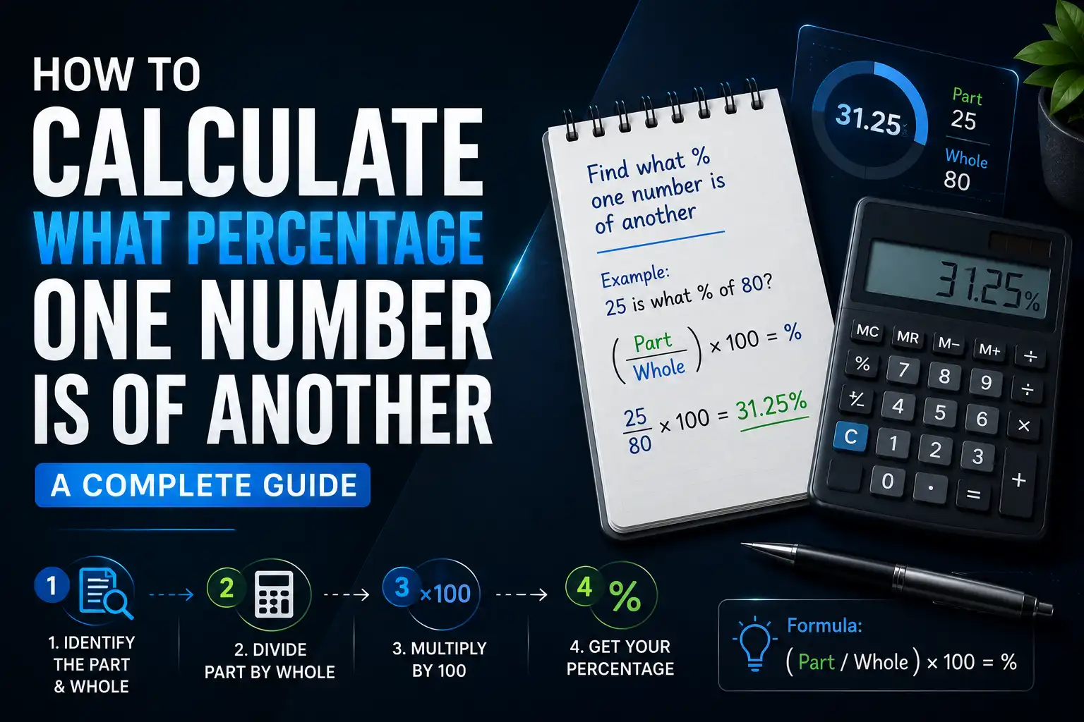 How to Calculate What Percentage One Number Is of Another: A Complete Guide