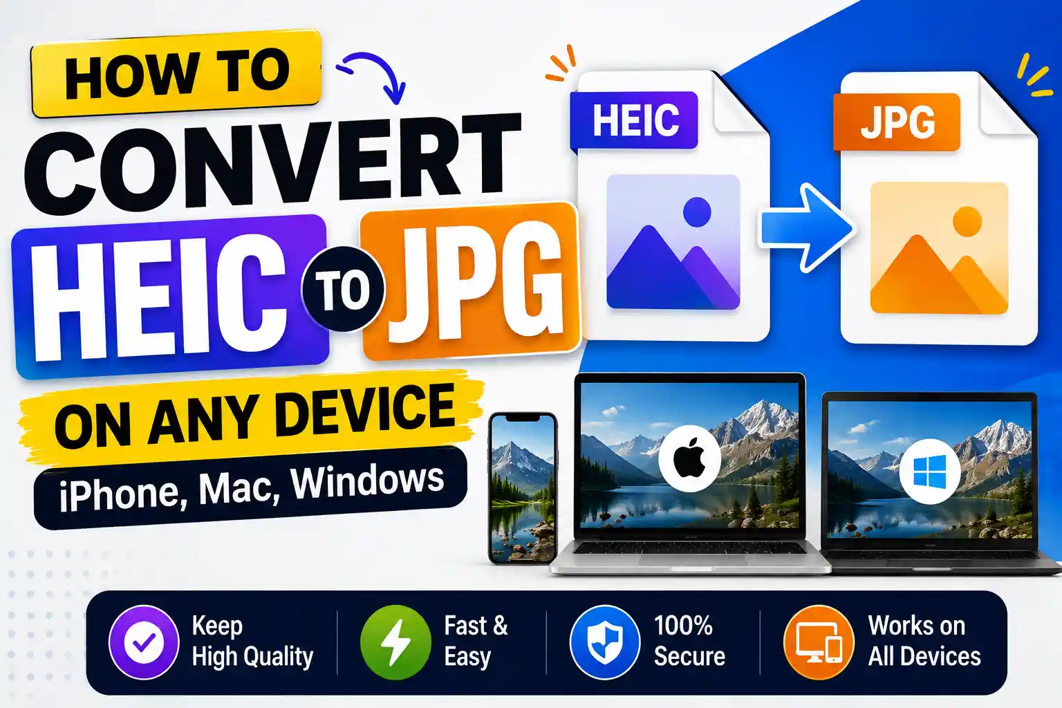 How to Convert HEIC to JPG on Any Device (iPhone, Mac, Windows)