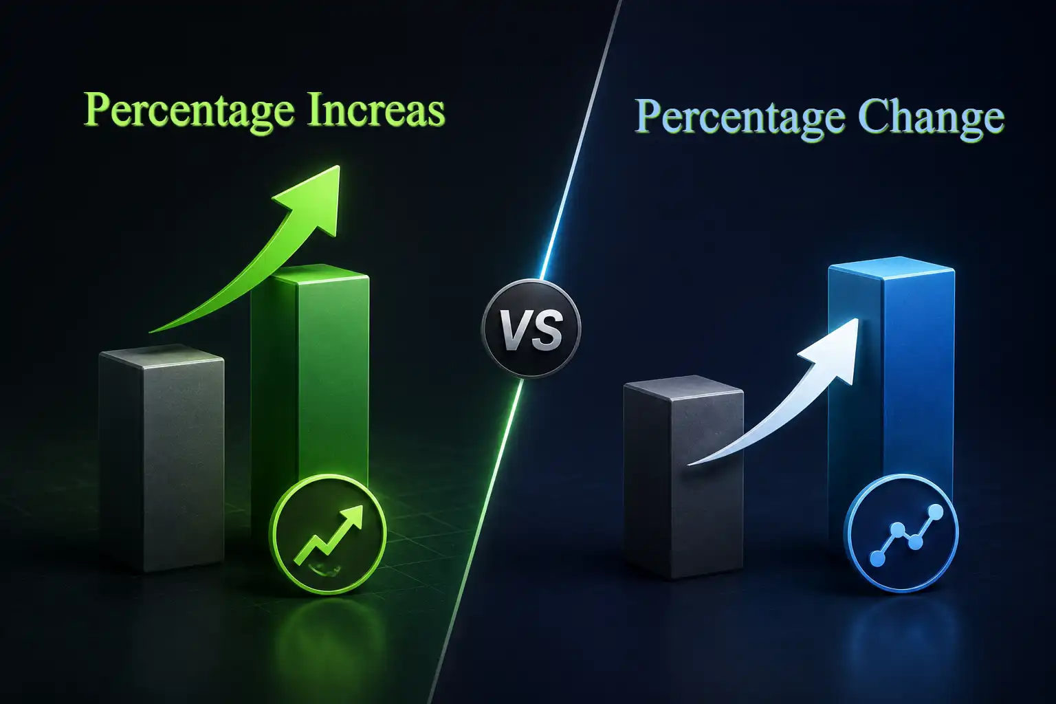 Percentage increase vs percentage change