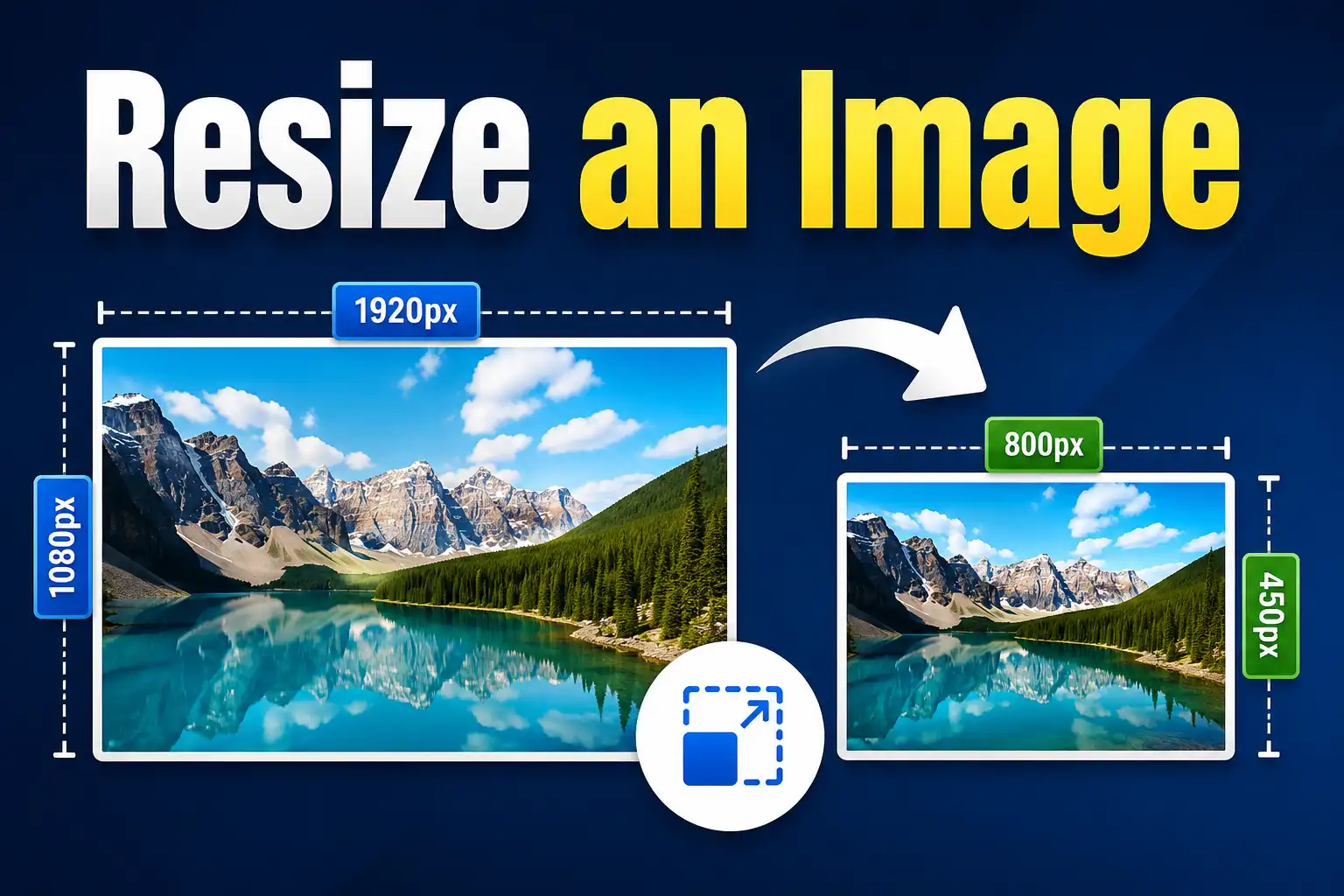 Resize an image online with ease and high quality