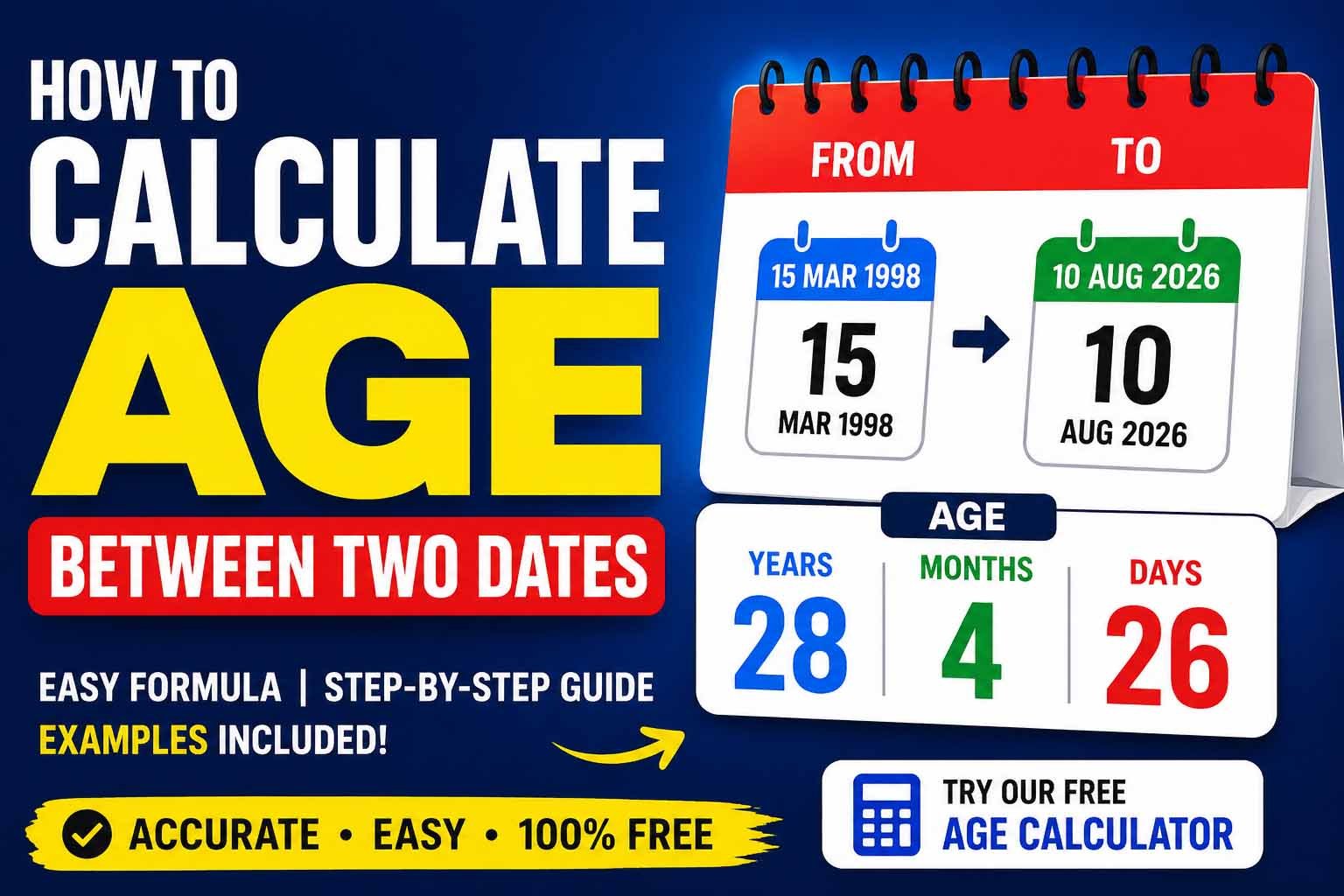 calculate age between two dates