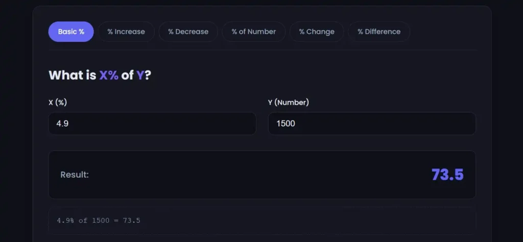 percentage error calculator